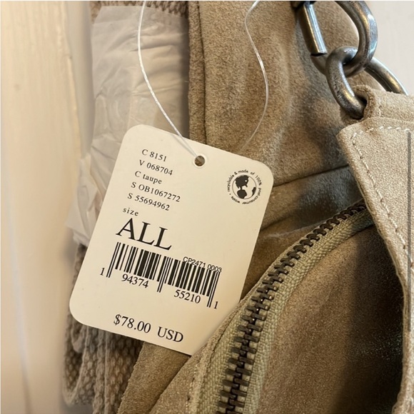 New Free People Hudson tan suede sling bag - Picture 5 of 6